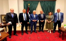 الرئيس الفلسطيني محمود عباس يلتقي وفًدا عن حزب ميرتس في رام الله