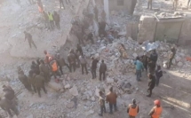 10 وفيات بانهيار مبنى في مدينة حلب السورية